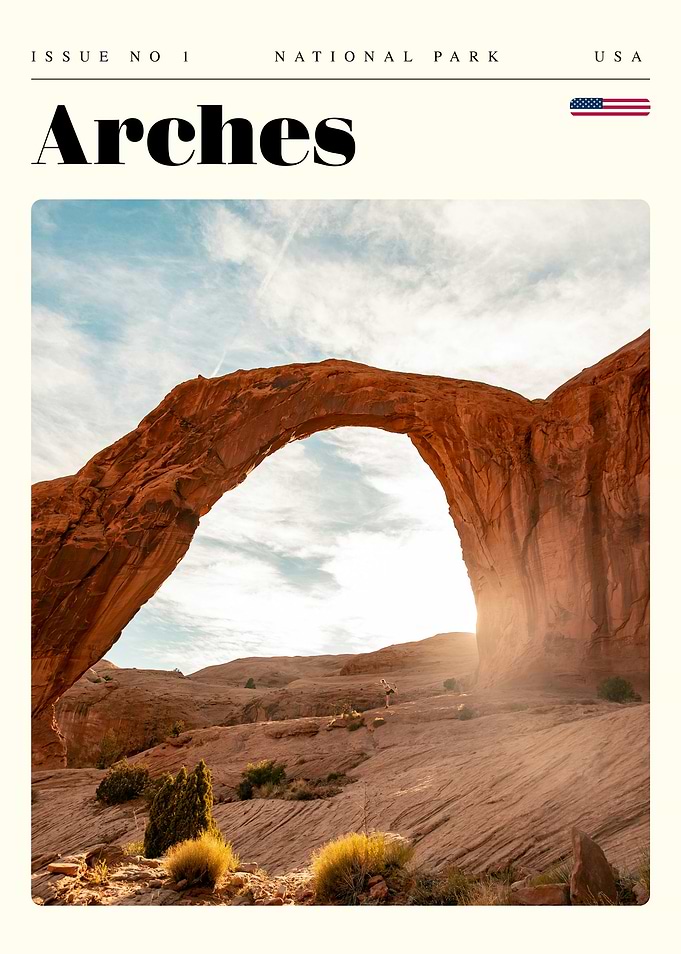 Arches National Park Utah Travel Art Poster