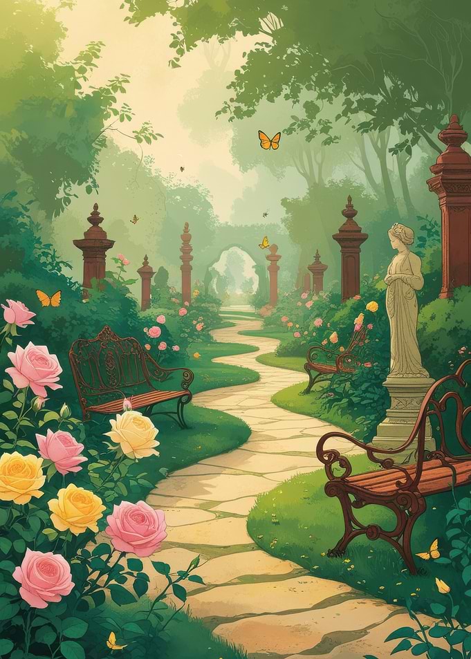 Serene Garden Path