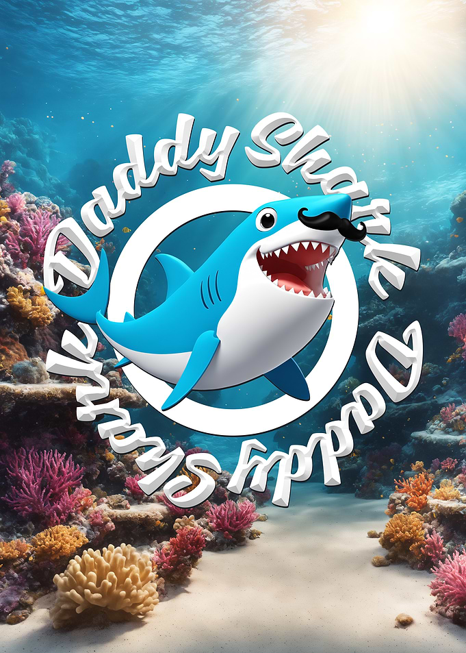 Cute Daddy Shark Cartoon Doo