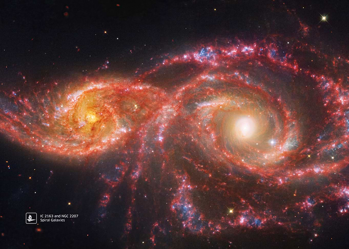 Spiral Galaxies, IC 2163 and NGC 2207