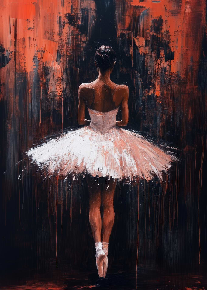 Ballet Dancer in Red | The Shadow of Ballet Artistic Expression