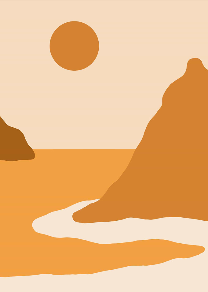 Abstract Sunset Landscape