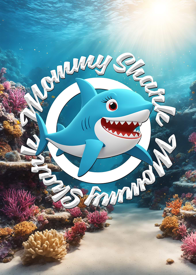Cute Mommy Shark Cartoon Doo