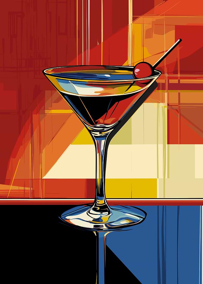 Martini with Cherry
