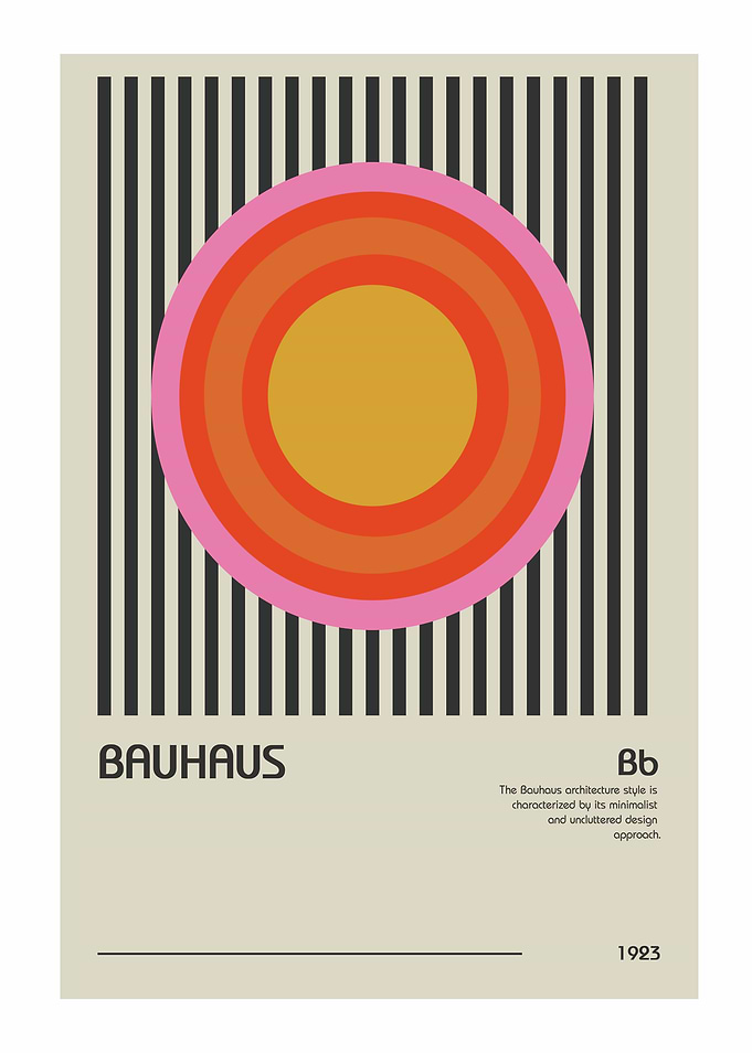 Bauhaus Geometric Poster