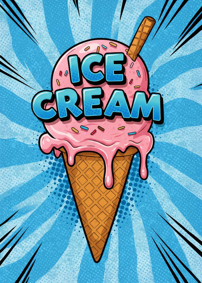 Pop Art Ice Cream Cone