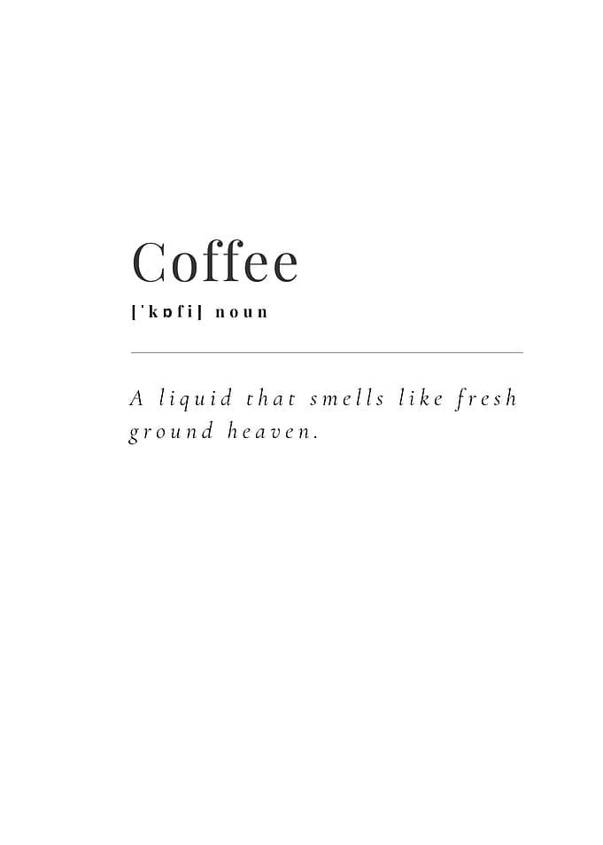 Coffee Definition Print