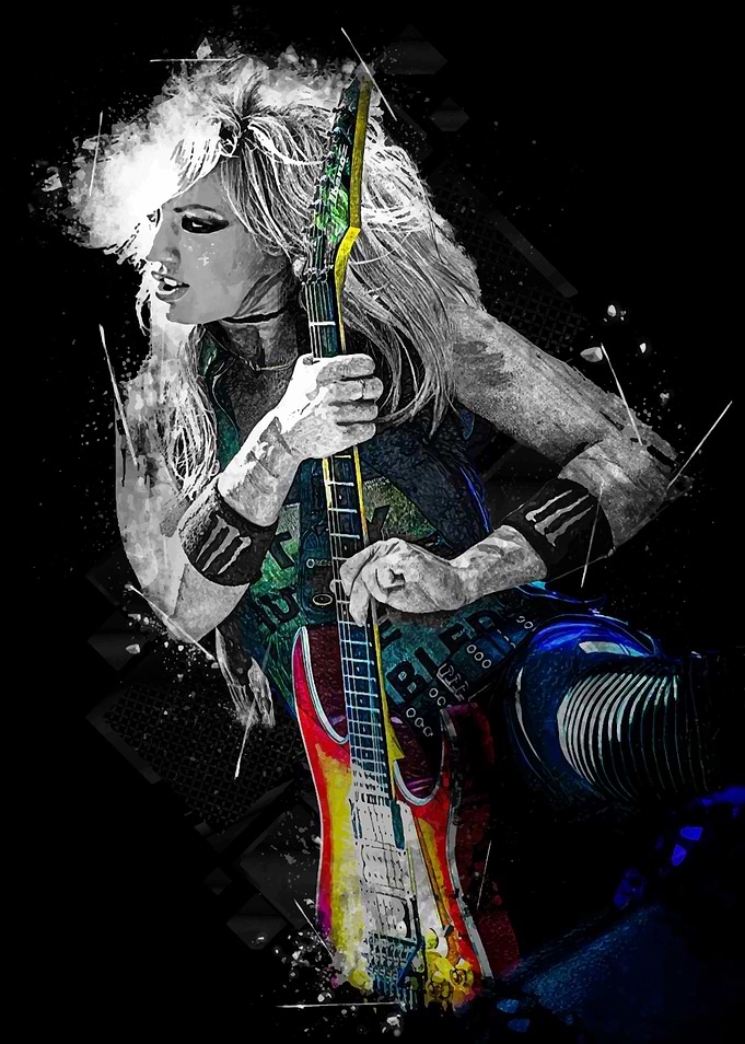 Rock Guitarist Portrait