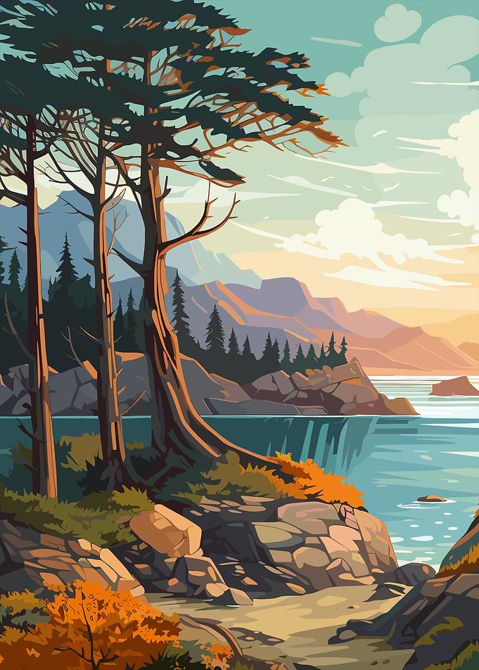 Waterfall Coastline