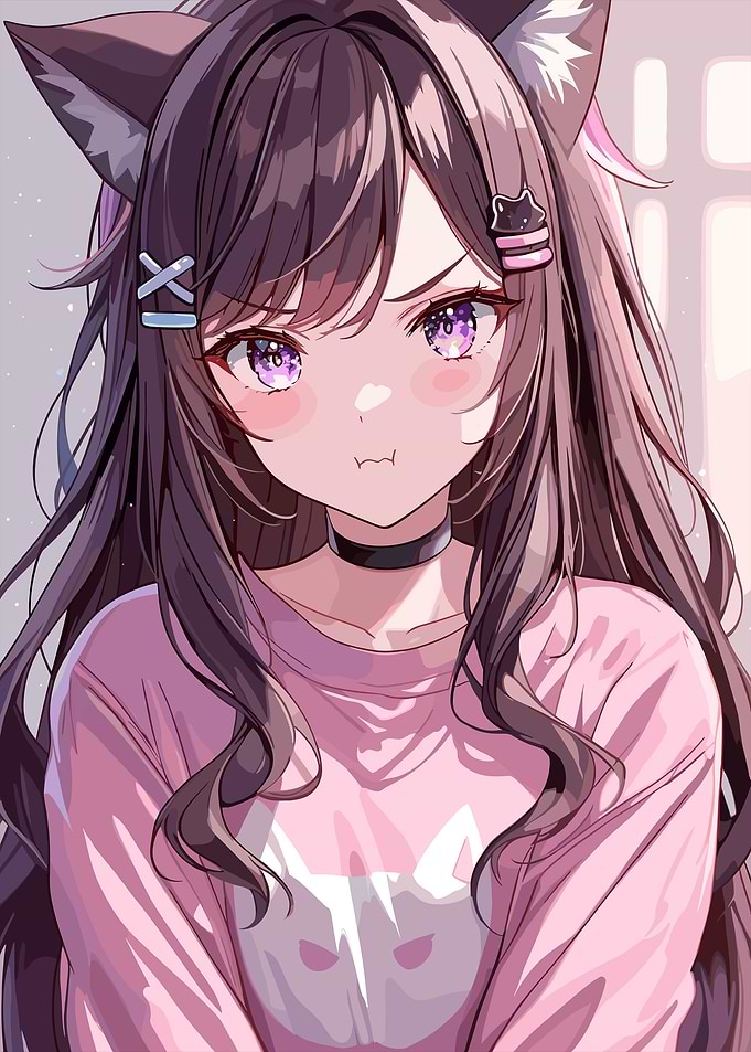 Anime Girl with Cat Ears