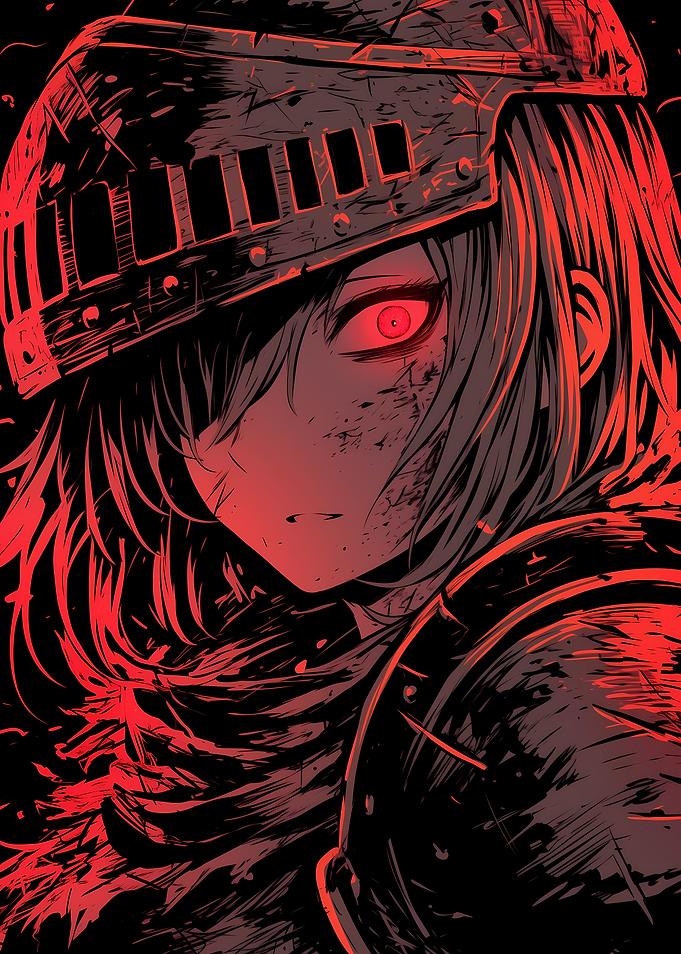 Red-Eyed Warrior Girl