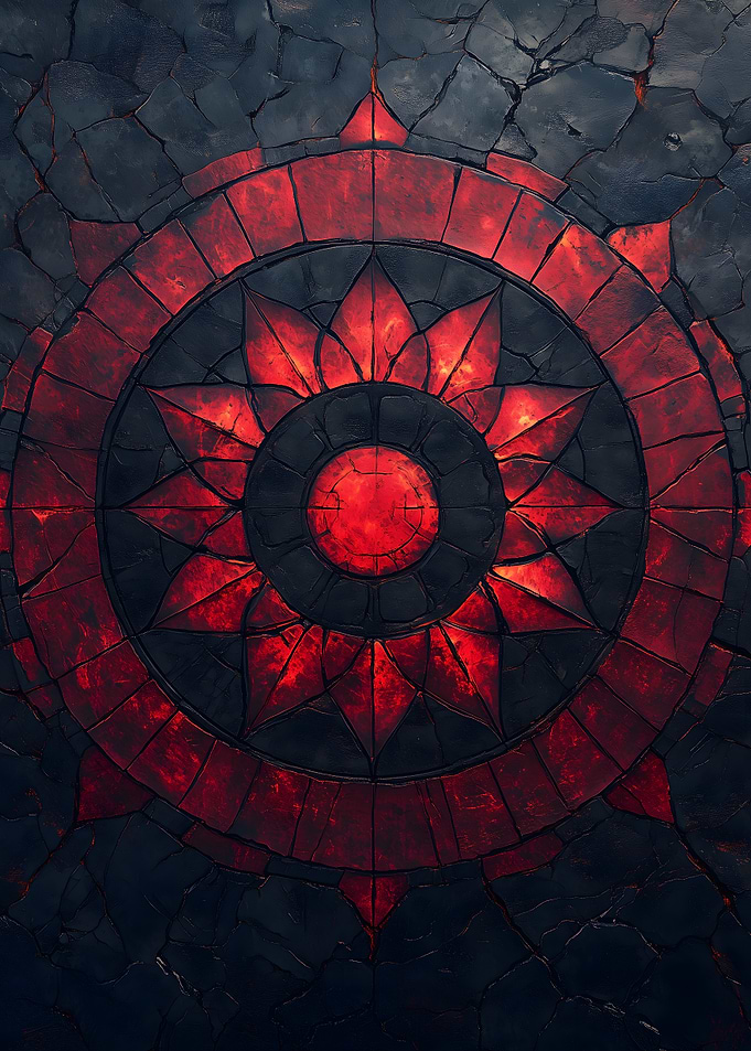 Red Mosaic Sun