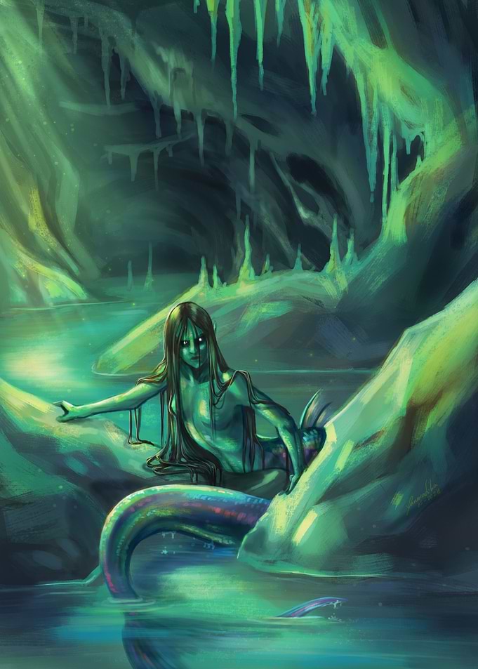 Mermaid in a Cave
