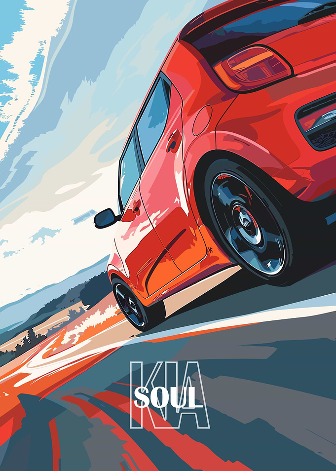 Kia Soul Car Poster