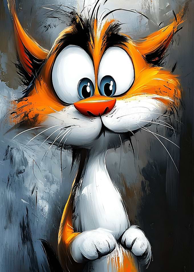 Funny Cat OilPainting