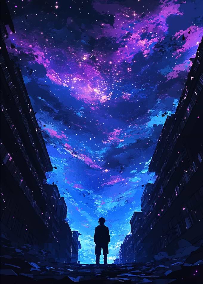 Night Sky Cityscape