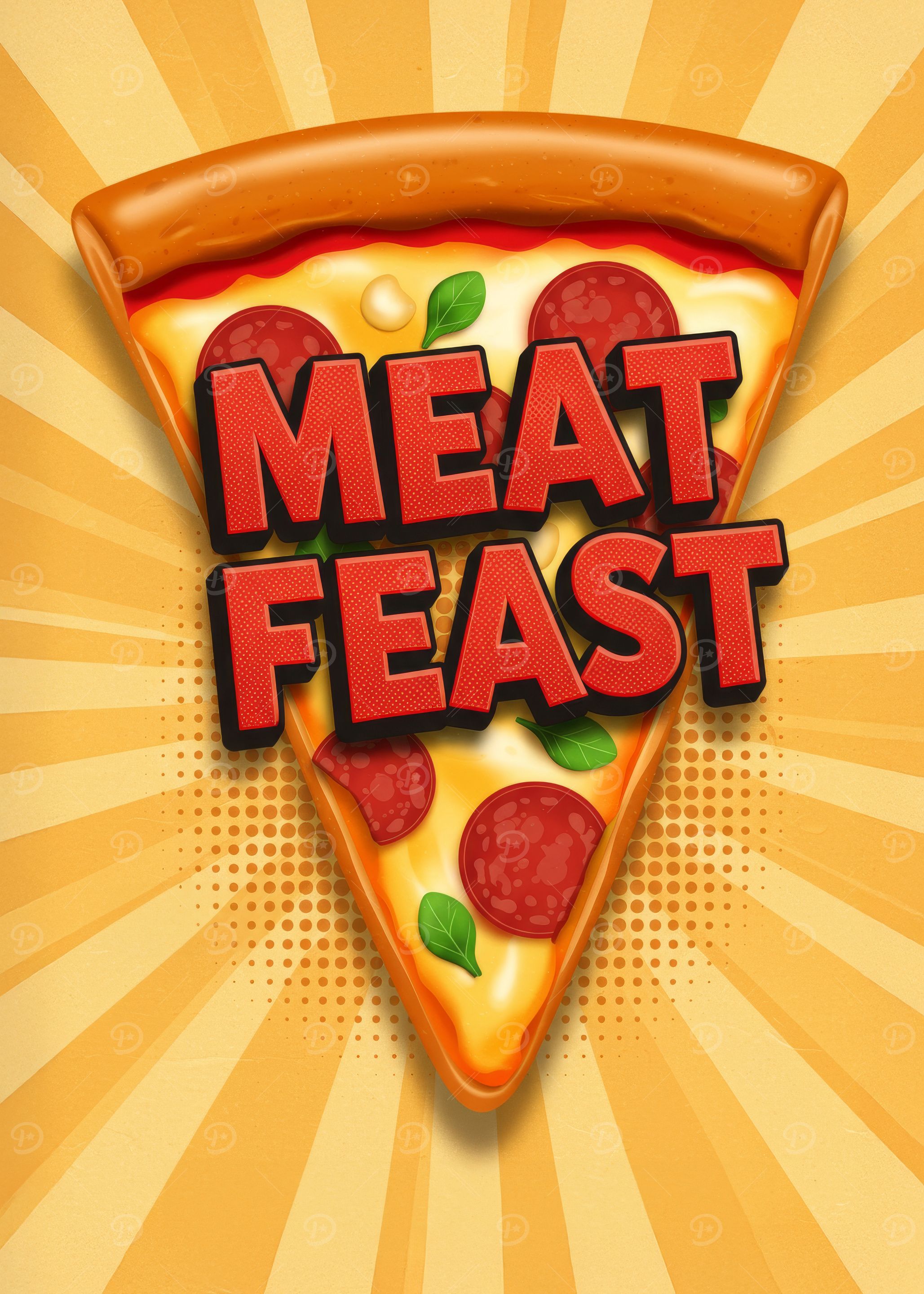 Meat Feast Pizza Poster