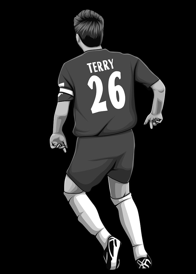 John Terry Black and White Version