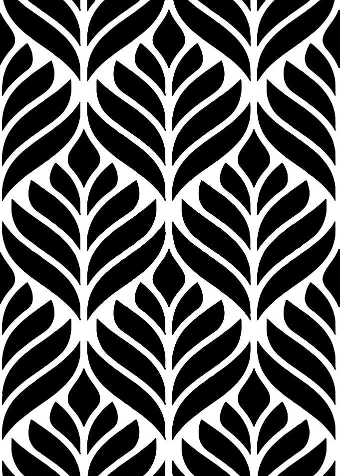 Black and White Floral Pattern