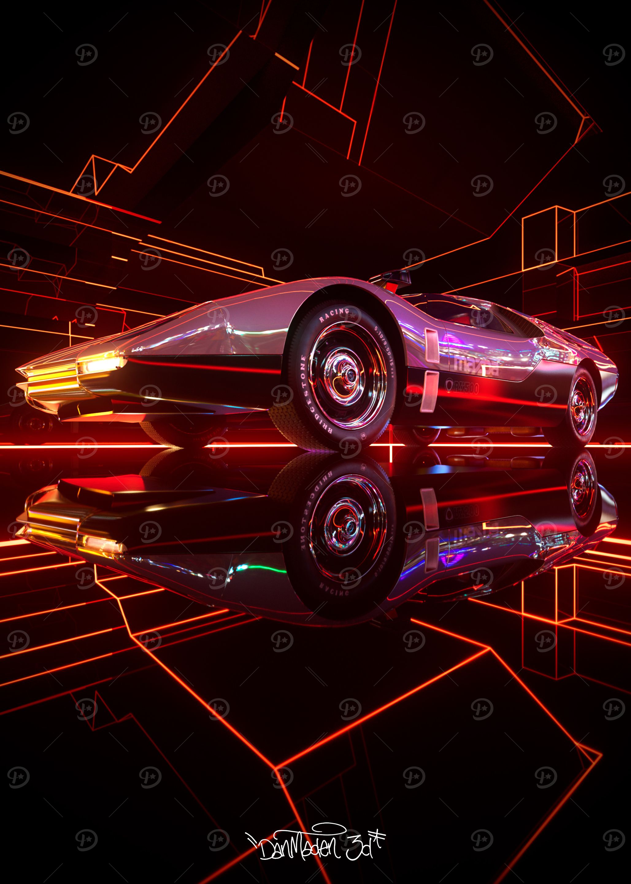 Retro Futuristic Car