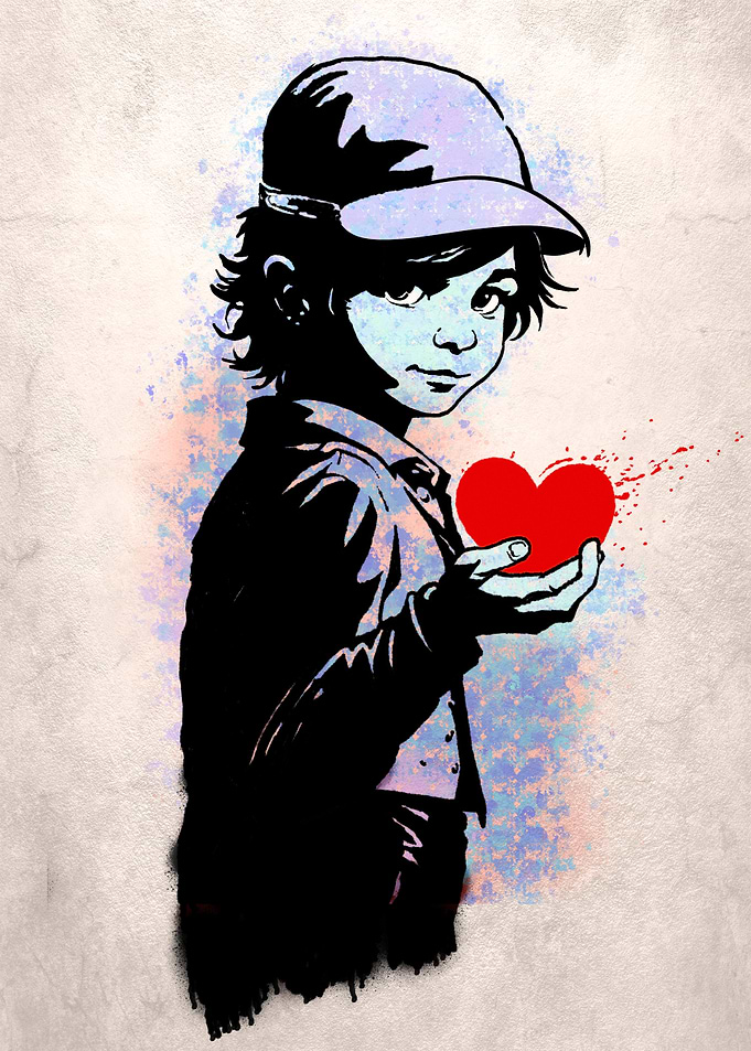 Boy Holding Heart