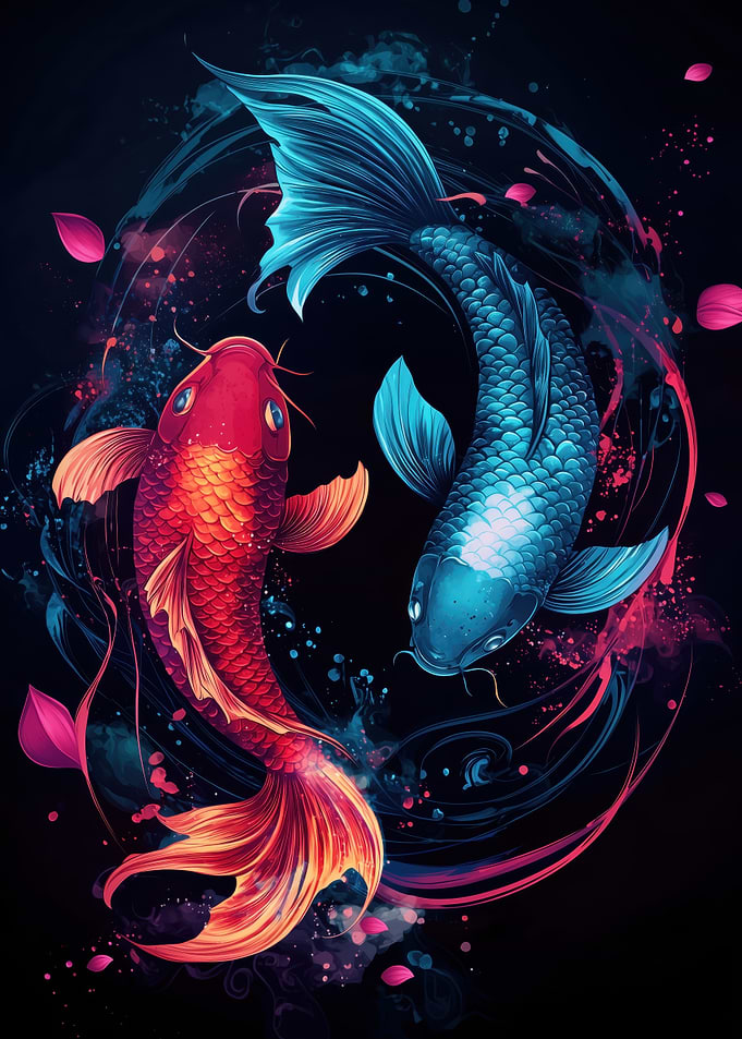 Koi Fish - yin yang
