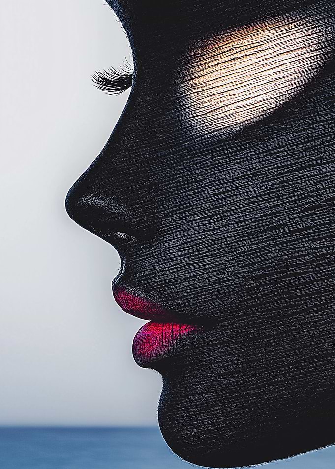 Black and Red Portrait