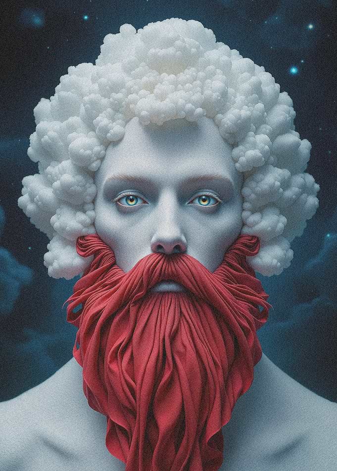 Cloud-Haired Man with Red Beard