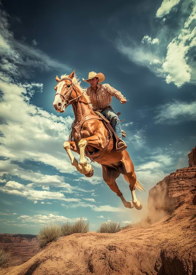 Cowboy on Horseback