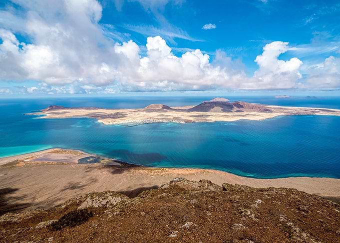 Island Landscape with Blue Sky