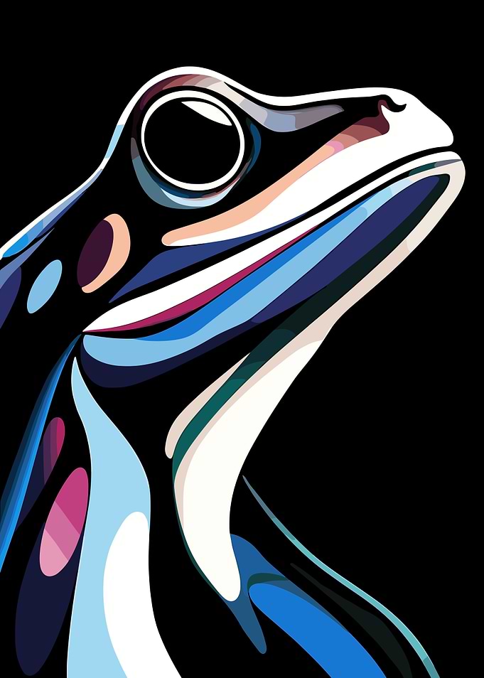 Abstract Frog Art