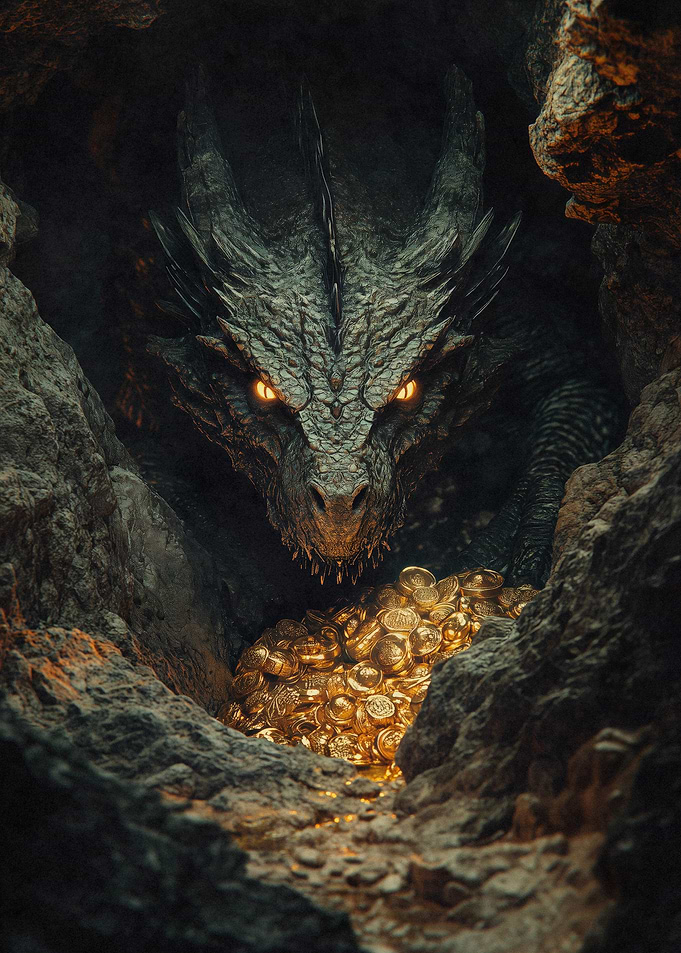 Dragon Guarding Treasure