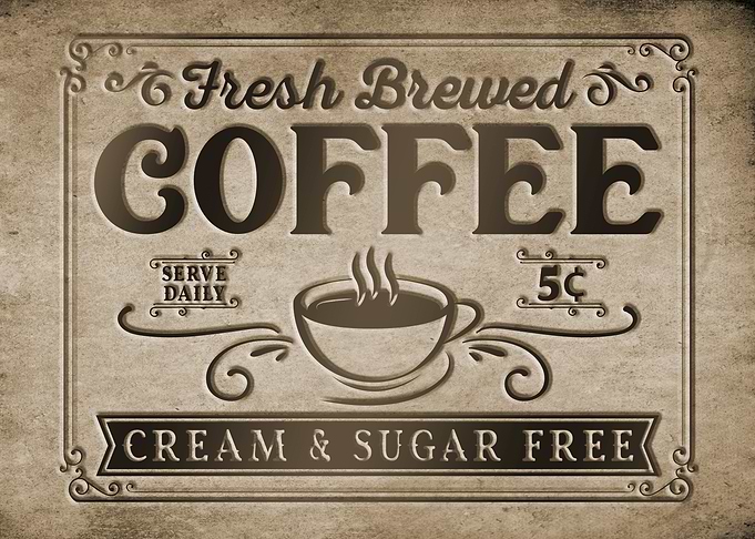 Vintage Coffee Sign