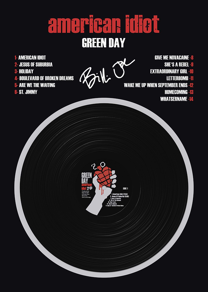 Green Day American Idiot Album Vinyl Poster Design