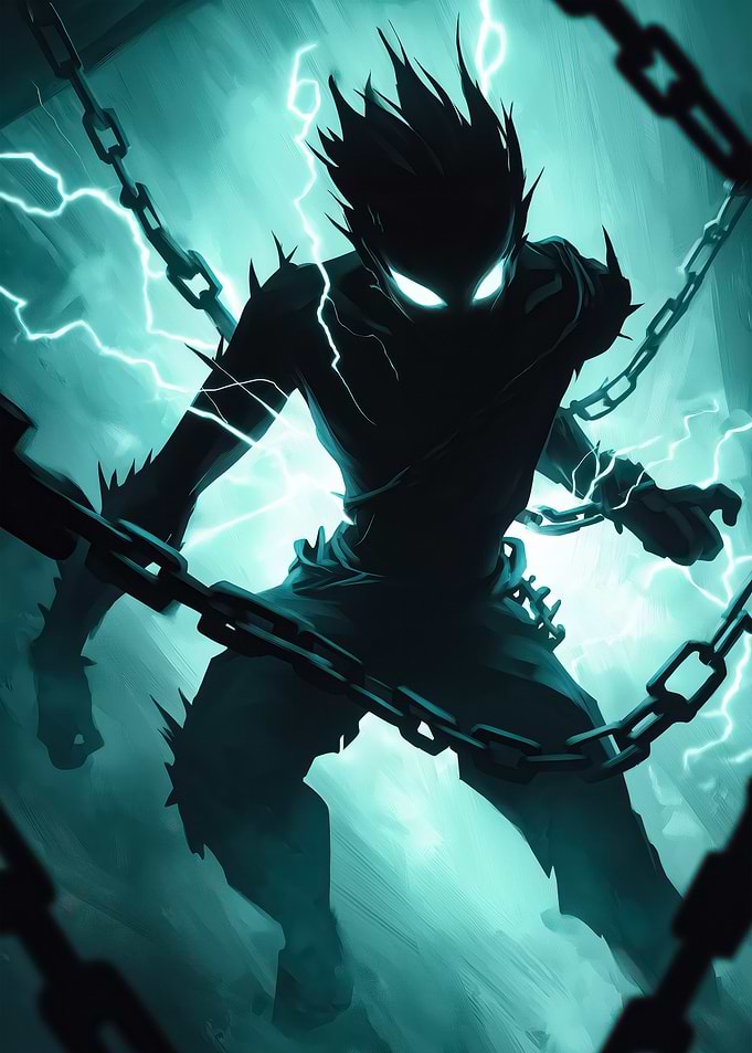 Shadowy Figure with Chains
