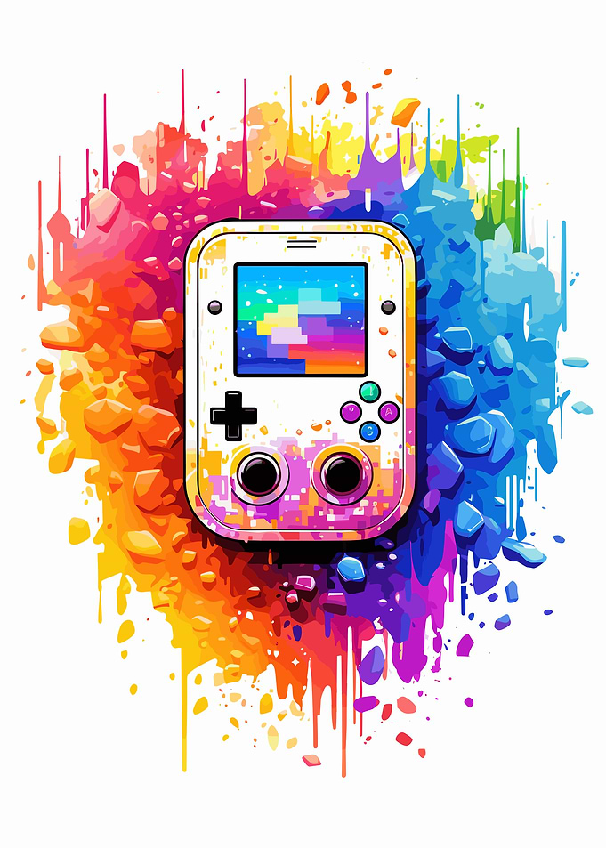 Retro Game Console Art
