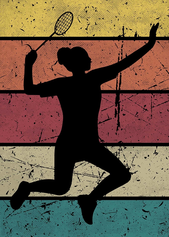 Badminton Player Silhouette