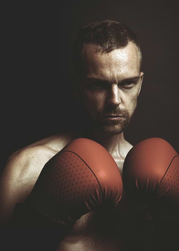 Boxer with Gloves
