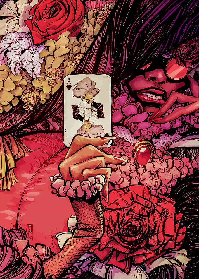 Queen of Hearts Comic Art