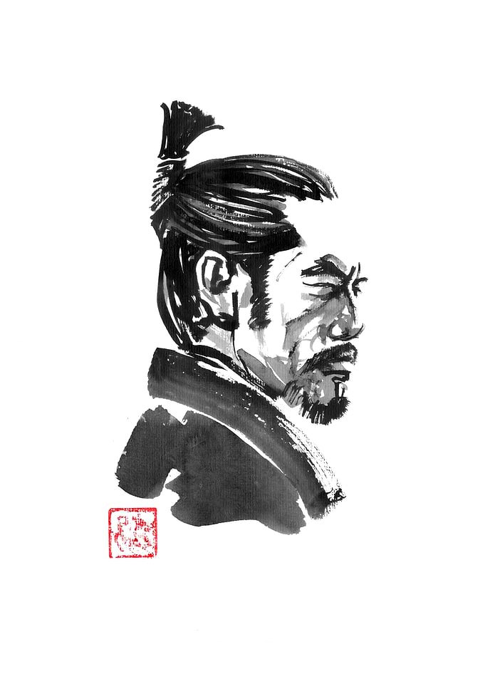 Samurai Ink Painting
