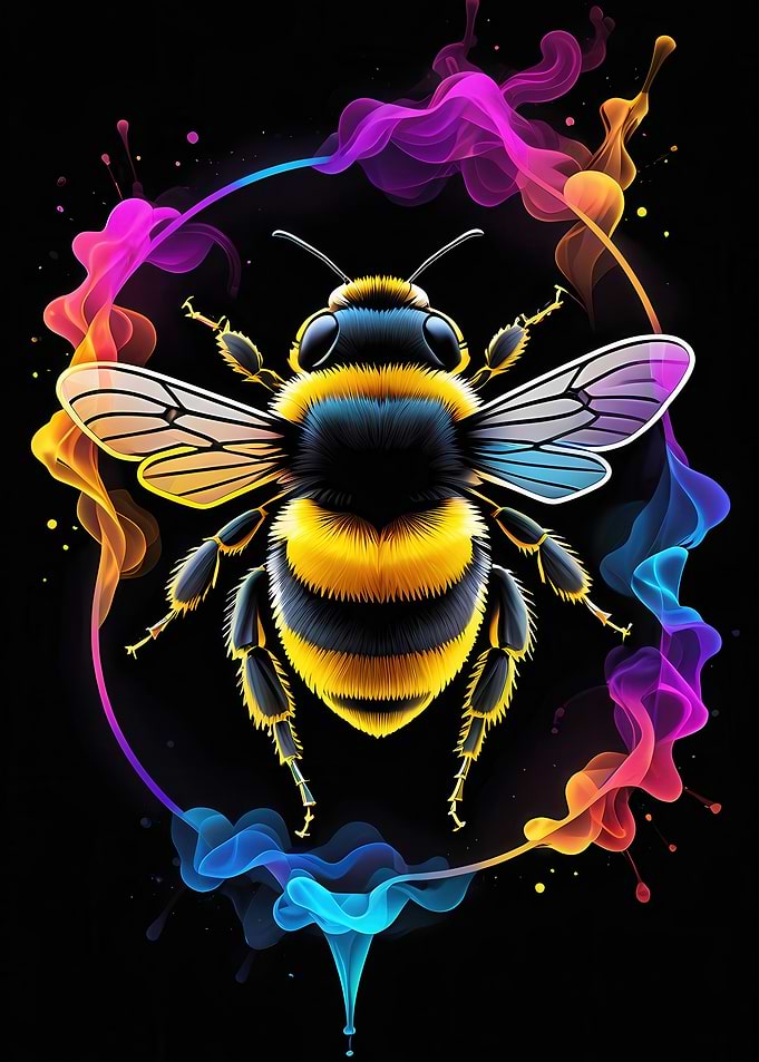 Bumblebee in Neon Glow