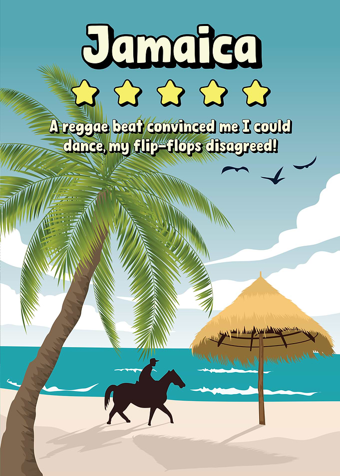 Jamaica Funny Review Travel Poster