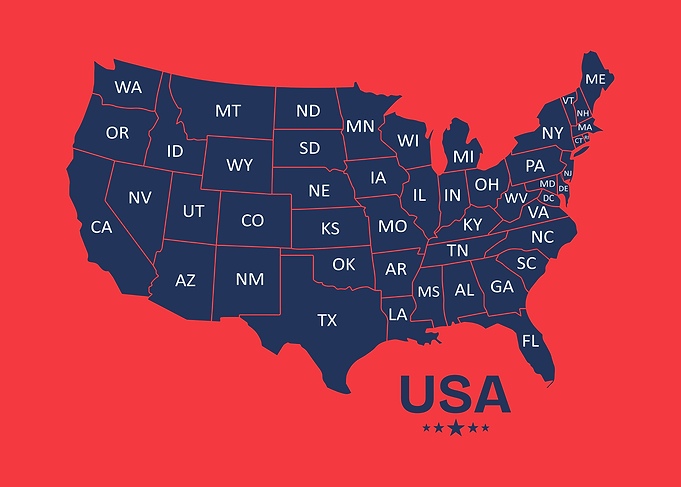 USA Map with States