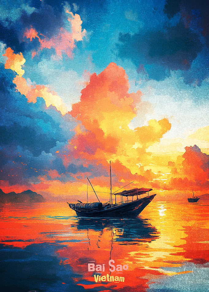 Bai Sao Vietnam Art Poster