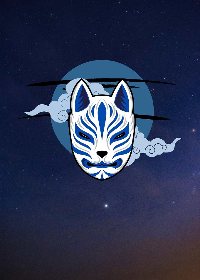 Kitsune Mask Night Sky