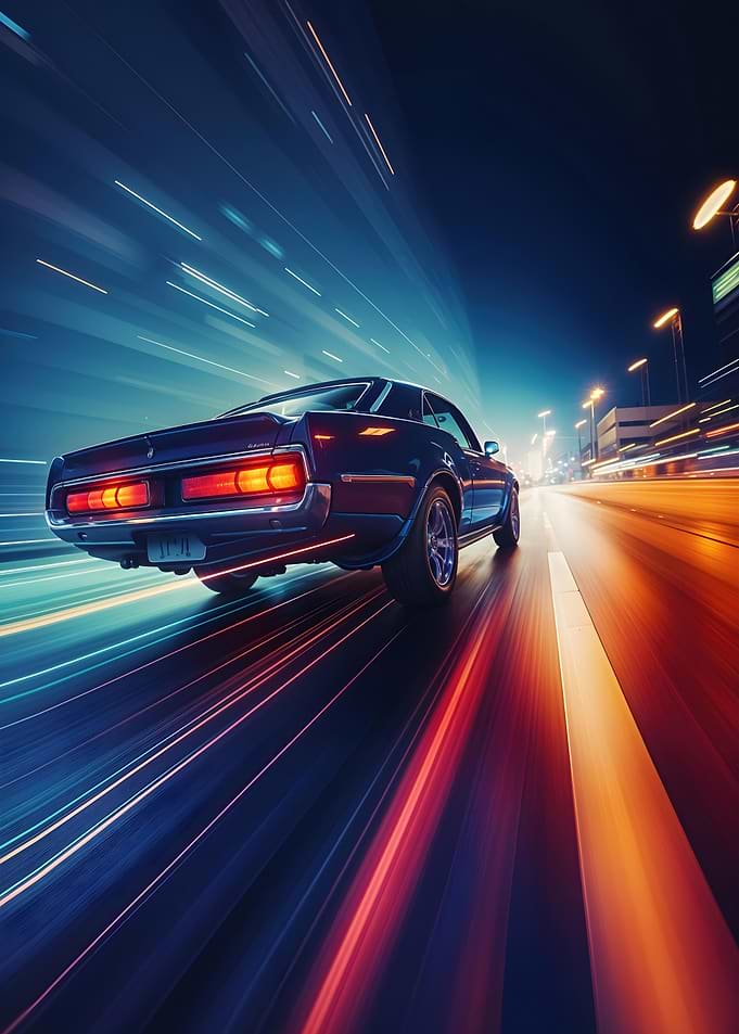 Speeding Car Motion Blur