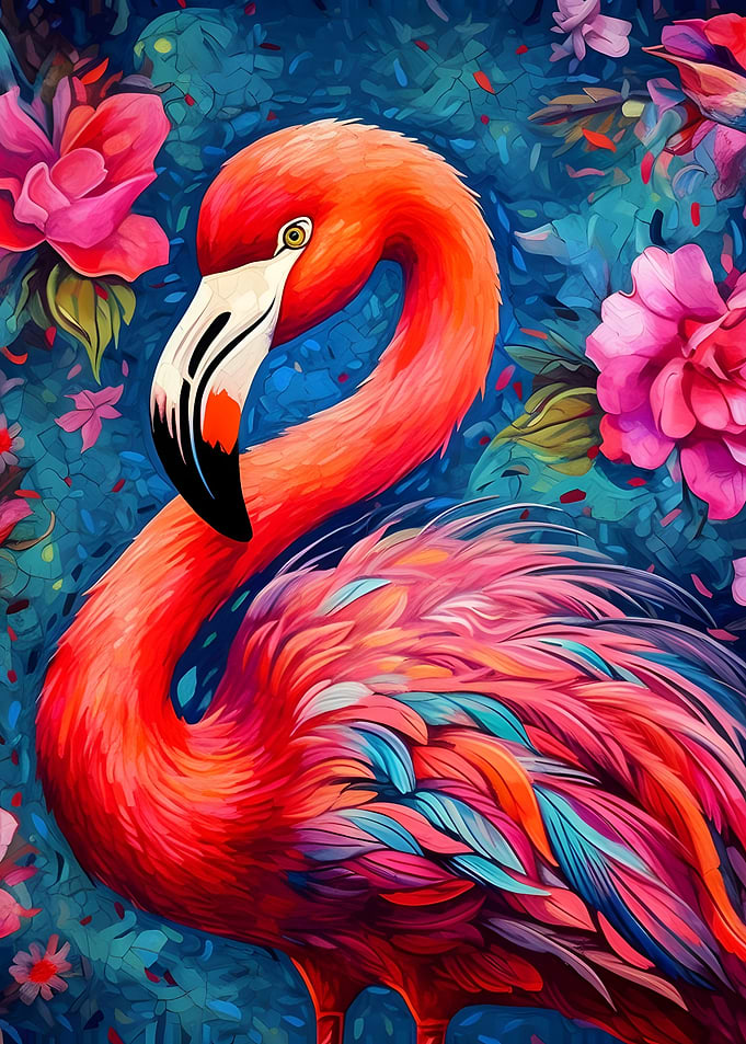 Pink Flamingo Painting