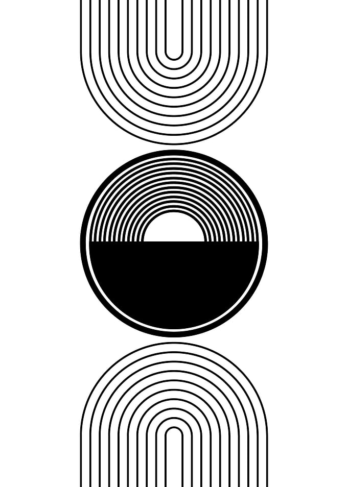 Abstract Black and White Art