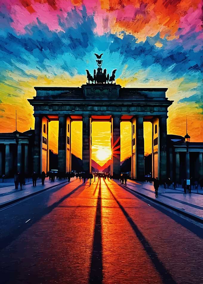 Berlin Sunset at Brandenburg Gate