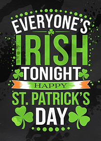 St. Patrick's Day Greeting St. Patrick's Day Pun Text Art Wallart Poster